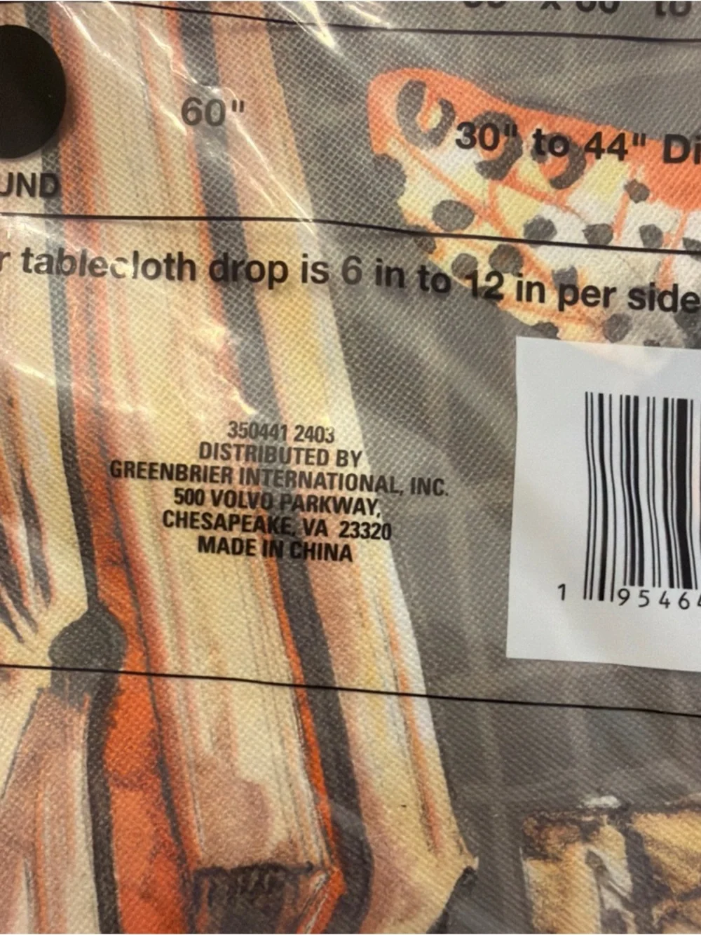 Peva round tablecloth